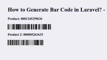 Laravel with Packages | How to Generate BarCode in Laravel? | by Raviya  Technical | Medium