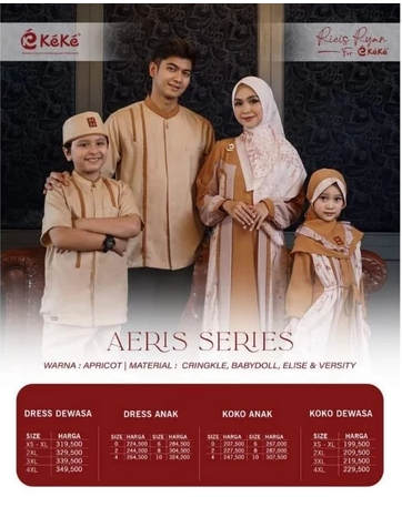Baju Keluarga Aeris Series Baru