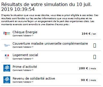 (résultats de simulation 10/07/2019 joint au courrier pré-cité)