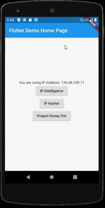 Demonstration showing the completed project of blocking/allowing IPs