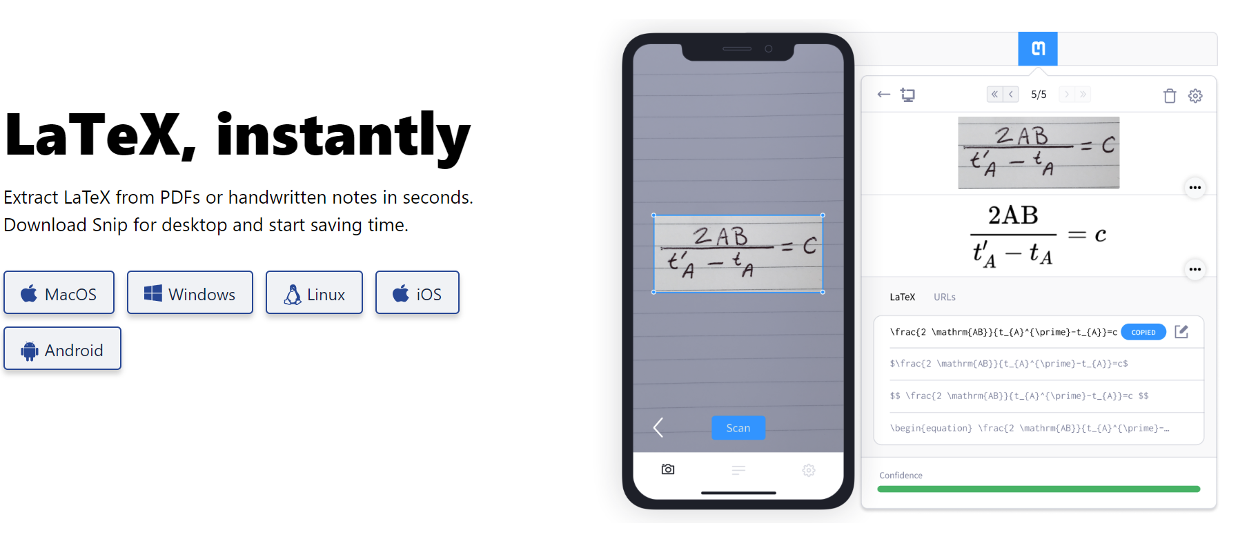 New Snip Smartphone App Converts Math Screenshots Into LaTeX | by Synced |  SyncedReview | Medium