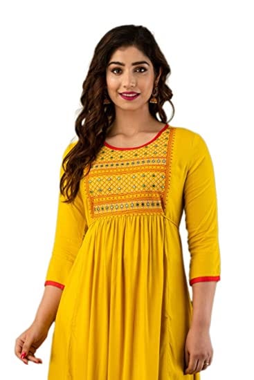 Keshri® Beautiful Rayon A LINEhttps://amzn.to/3xx6cGf Kurta for Women ...
