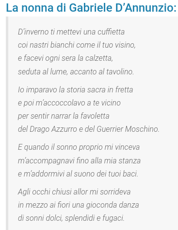 Anche i nonni hanno avuto i loro nonni. Io ricordo mia Nonna …