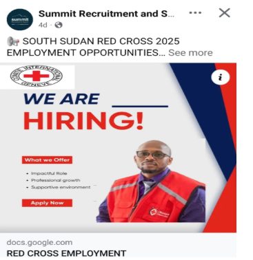 A screenshot showing the image of the page calling for applications.