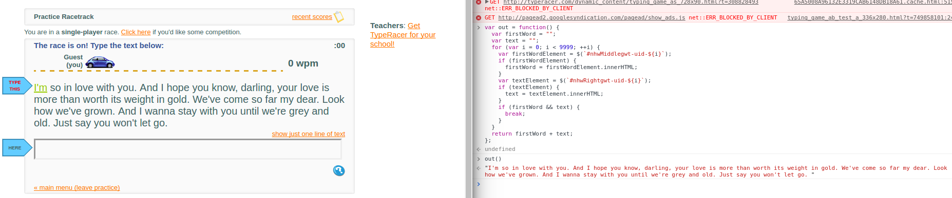 How To Mess With TypeRacer