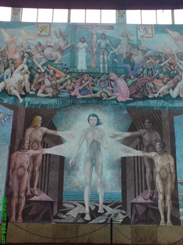 Mural Profecía de la Raza Cósmica. Fuente: LaVoz