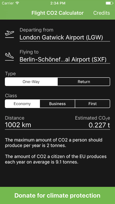 Introducing: Flight CO2 Calculator for iOS | by Andrea Bizzotto | Carbon  Friendly | Medium