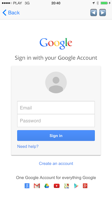 HOW TO SIGN IN WITH GOOGLE ACCOUNT IN IOS