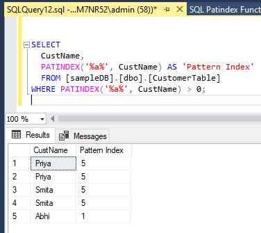 PATINDEX FUNCTION IN SQL. · The PATINDEX() function returns the… | by ...