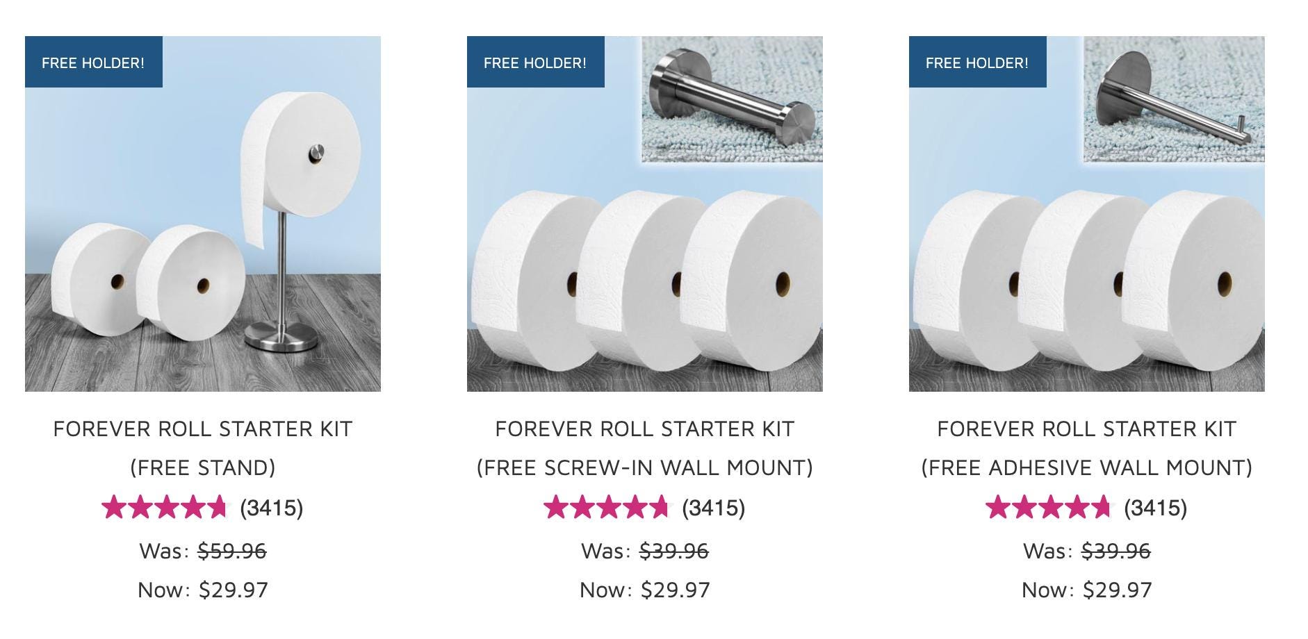 Forever Roll Starter Kit (Holder Stand Included)