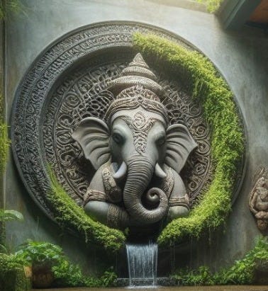 Wall Mural Ganesha Foauntain