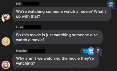 As “Overdrawn at the Memory Bank” taught us, never show a good movie in the middle of your bad movie. But in this case, we’ll never know if it was good or bad.