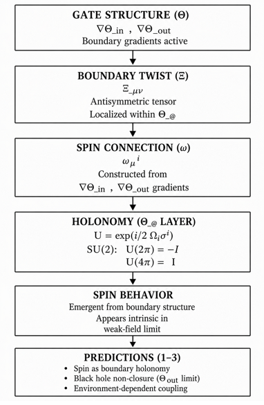Diagram 4 — Boundary Holonomy and Spin Structure