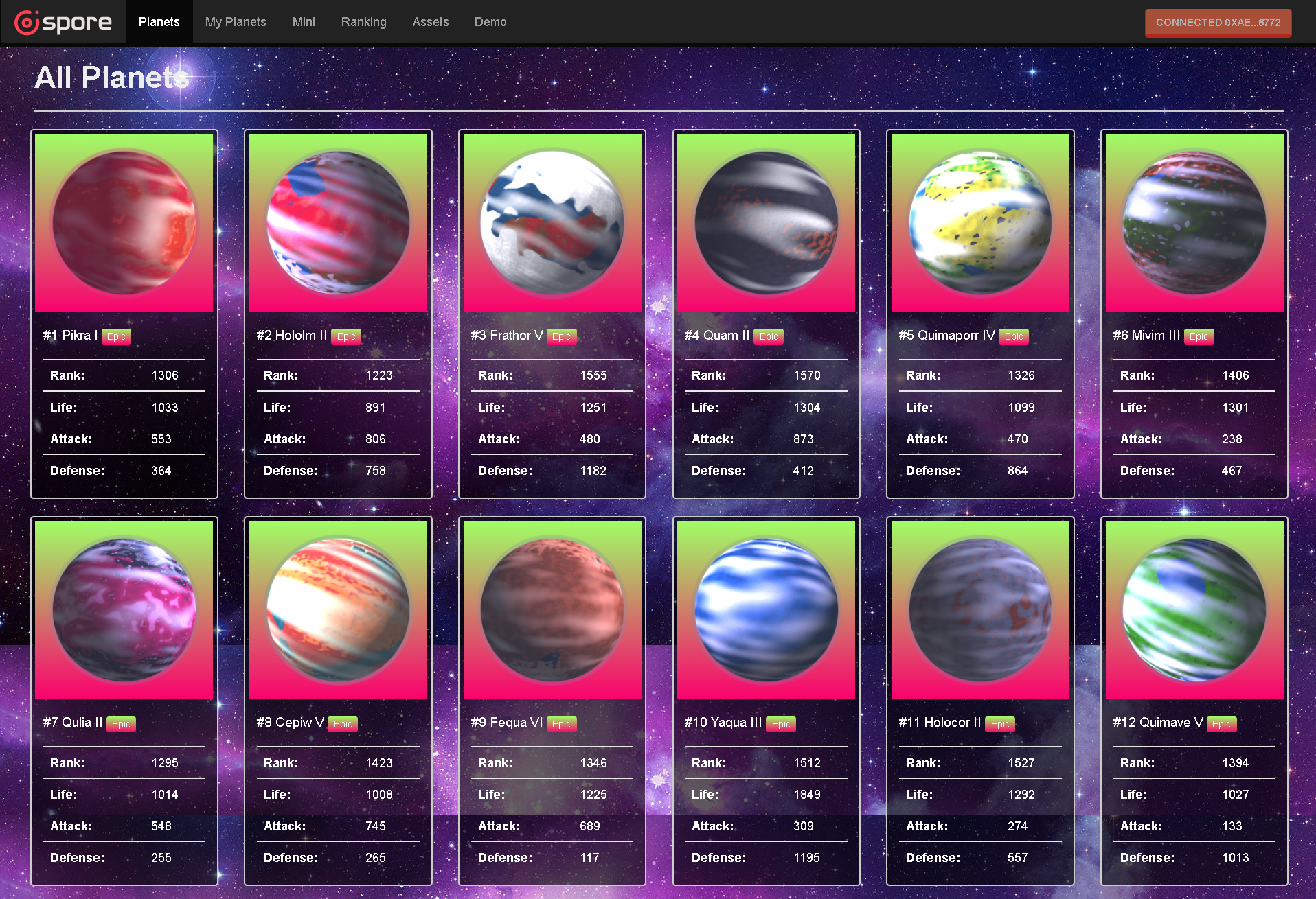 Spore Galaxy NFT: 12,000 Randomly Generated Planets Which Composes The Spore  Universe! | by Spore Engineering | Medium