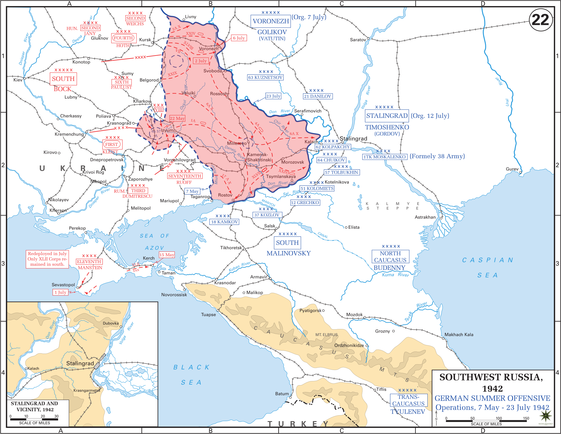 battle of stalingrad ww2 map