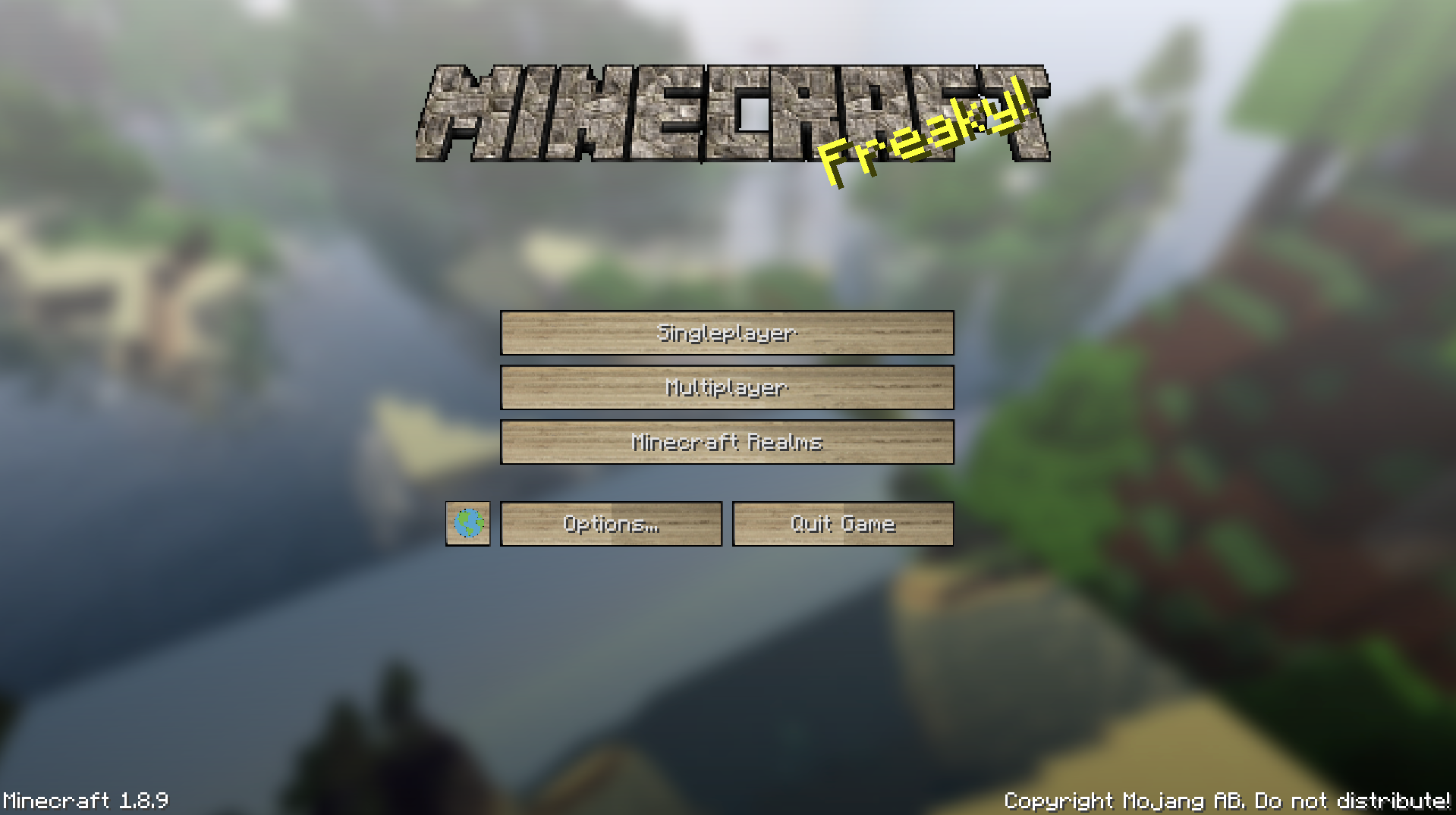 Minecraft menu