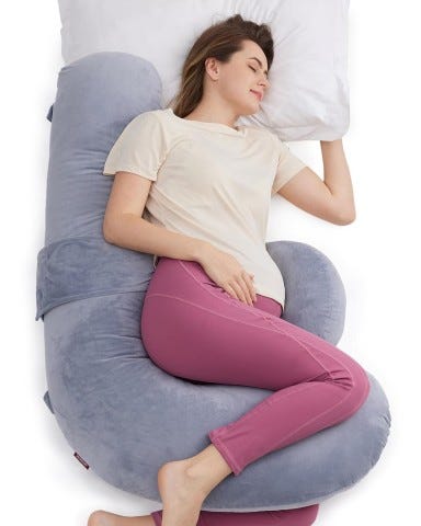 Momcozy Pregnancy Wedge Pillows for Sleeping with Cooling Cover