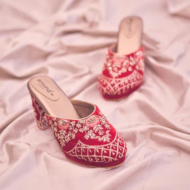 Bridal cheap jutti heels