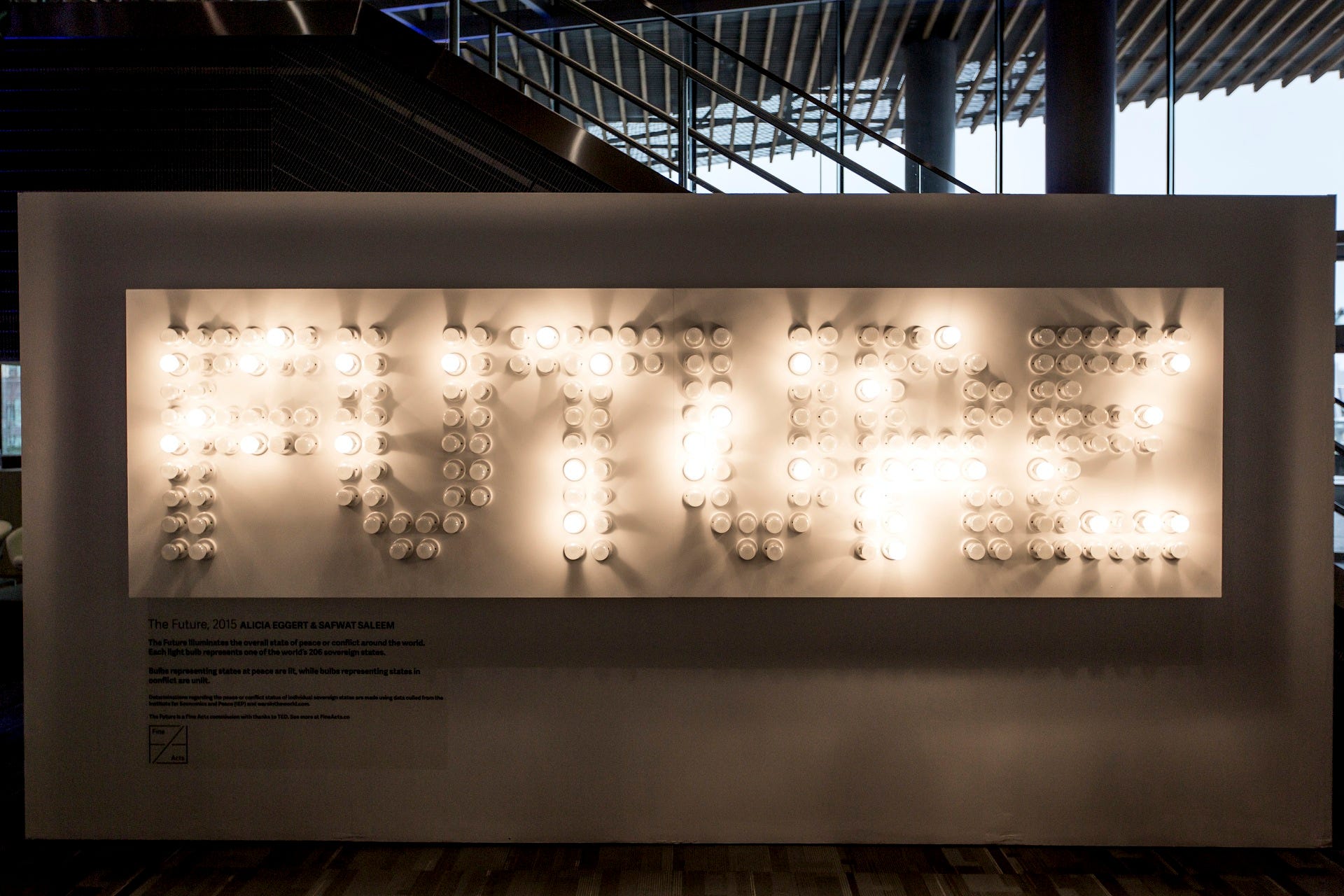 This Sculpture Illuminates the State of World Peace. The picture