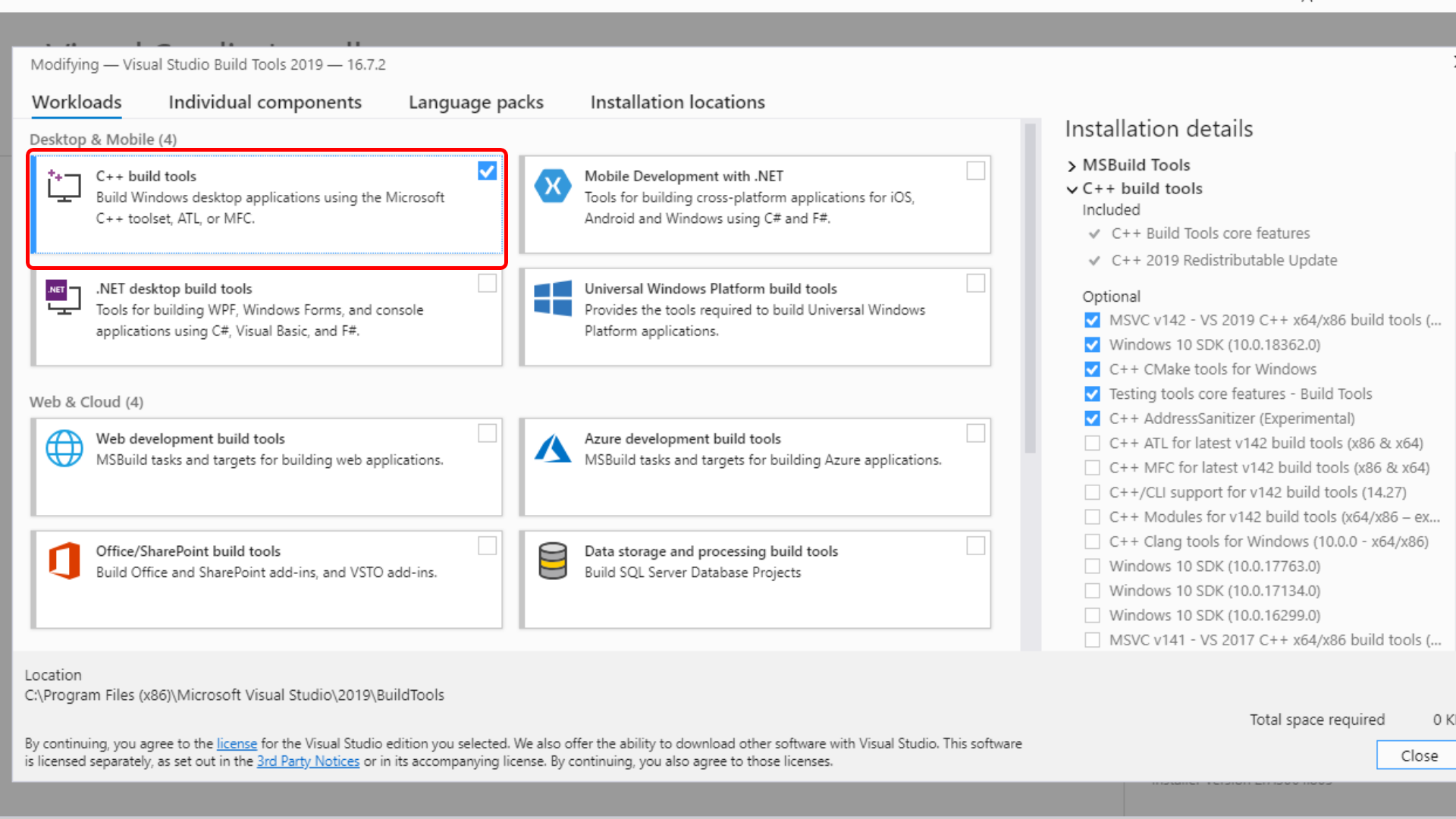 Microsoft visual c build tools 14.0. Что такое диалоговое окно visual studio 2019. visual studio installer не все вкладки. windows 7 install visual studio 2017 unknown error.