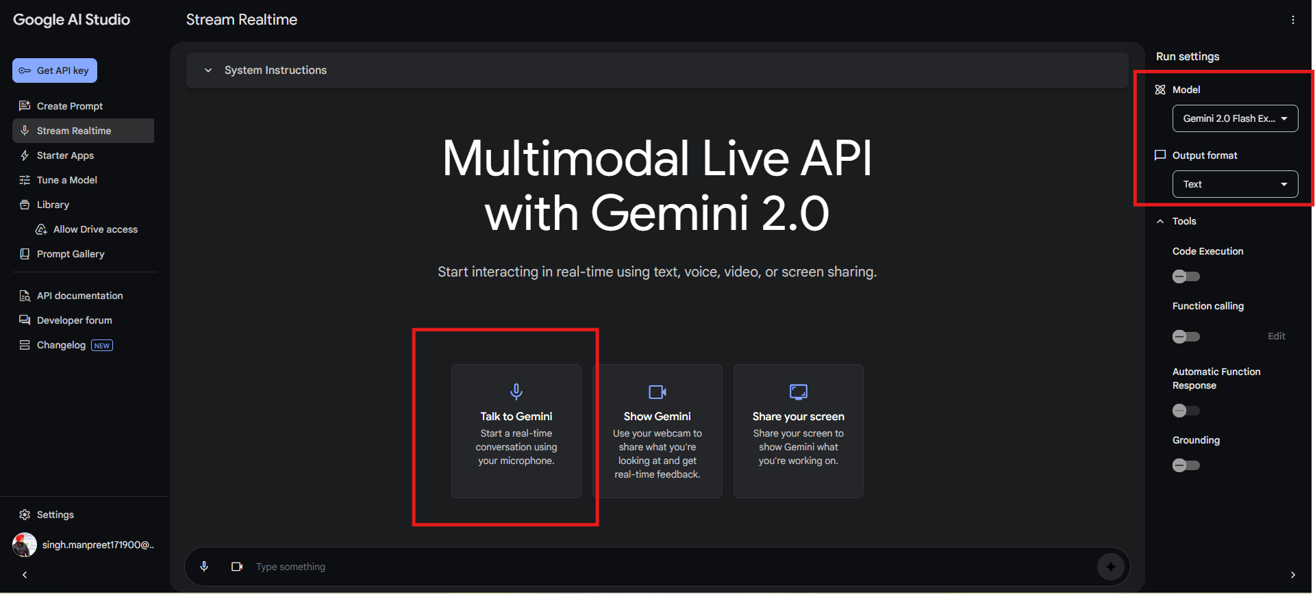 Configuração do Google AI Studio