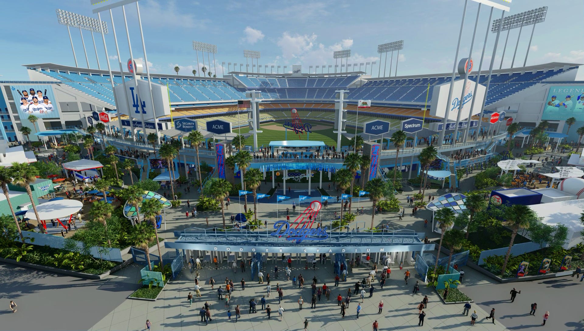 Dodgers showcase new center field plaza, pavilion renovations, by Rowan  Kavner