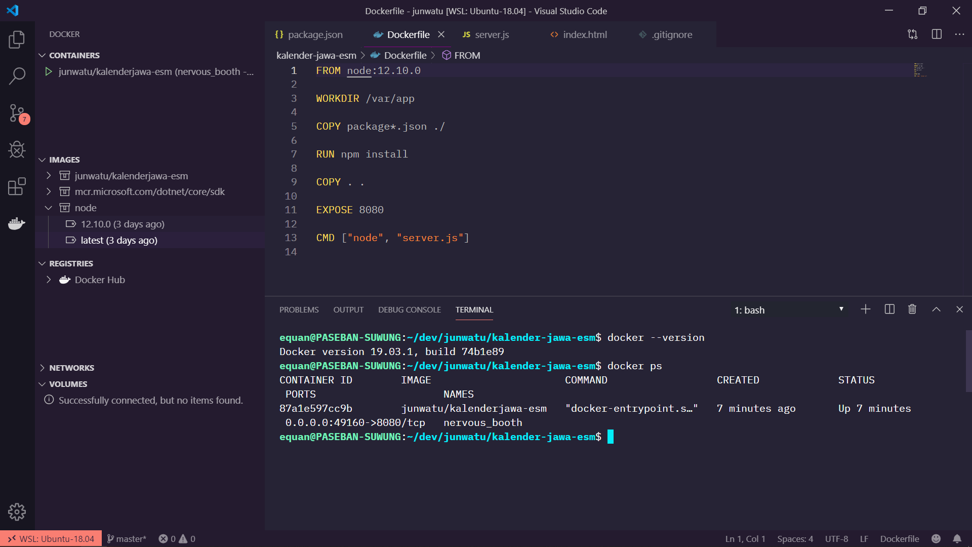 Docker unexpected wsl error windows 10