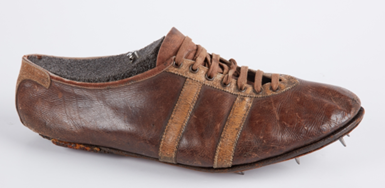 Jesse Owen’s Adidas shoes. Image: The Olympic Museum