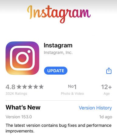 Update Instagram App