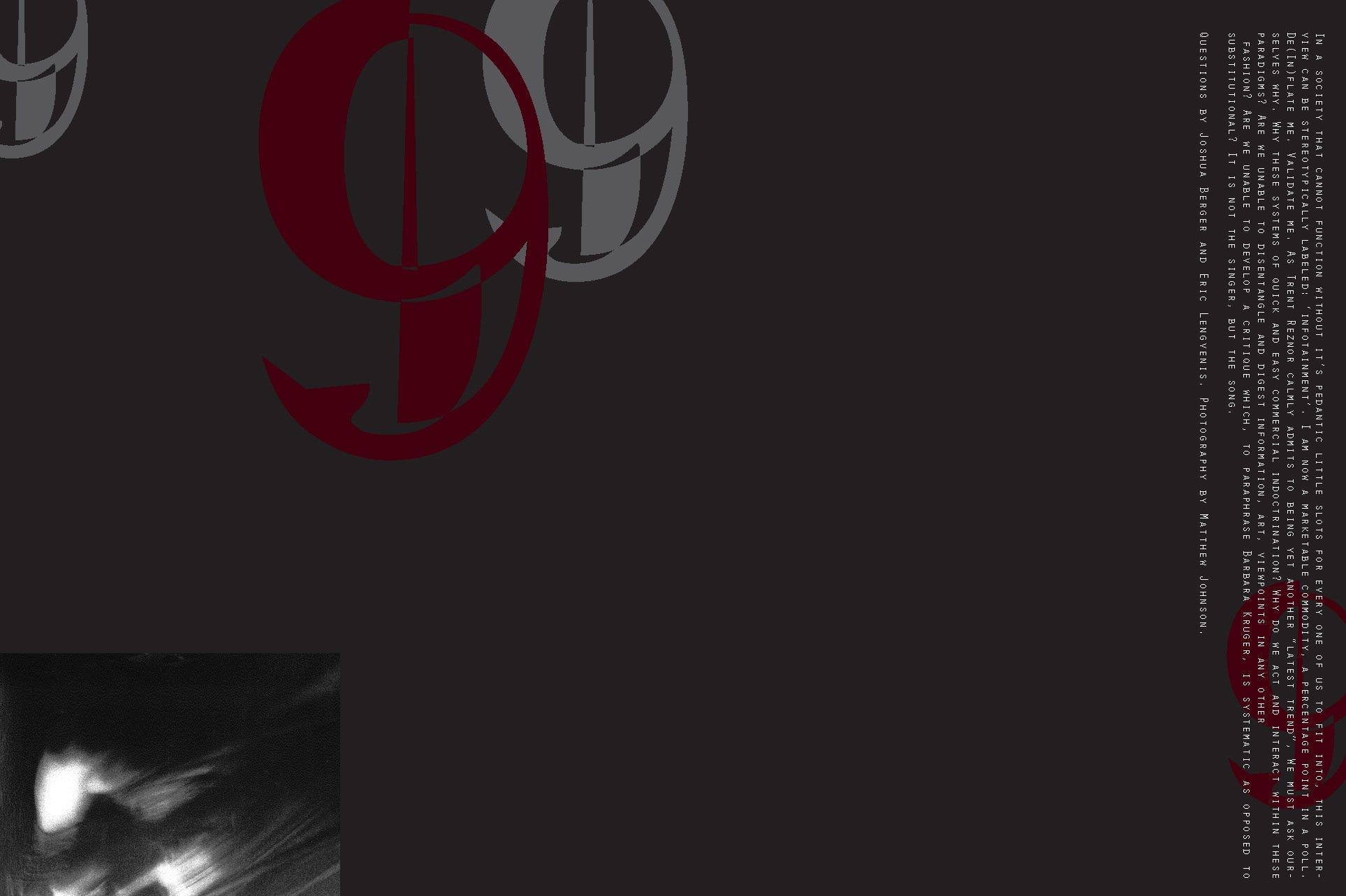 An Interview with Trent Reznor. By Joshua Berger and Eric