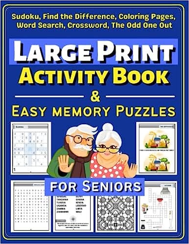 READ/DOWNLOAD$) Large Print Activity Book &amp; Easy Memory Puzzles for ...
