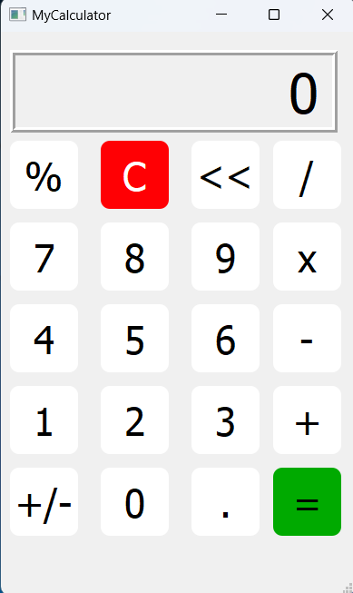 Learnt to design and build a calculator using PyQt5