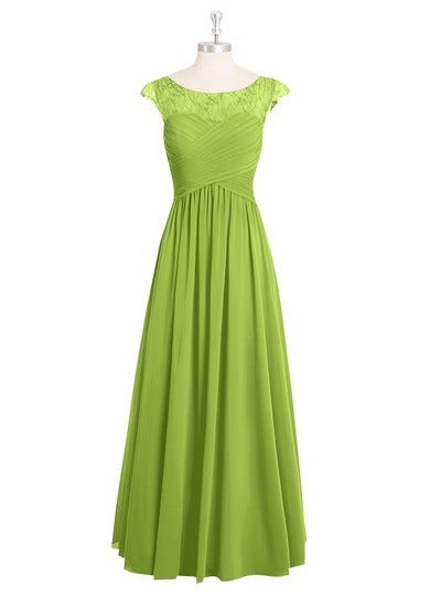 Illusion Neck Chiffon and Lace Short Dress Clover main image 0