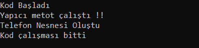 C# Yapıcı Ve Yıkıcı Metotlar