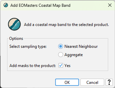 Adding a coastal map band in ESA SNAP by using the EOMasters Toolbox Pro