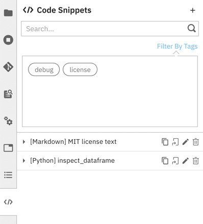 How to re-use code snippets in JupyterLab | by Patrick Titzler | IBM ... image.