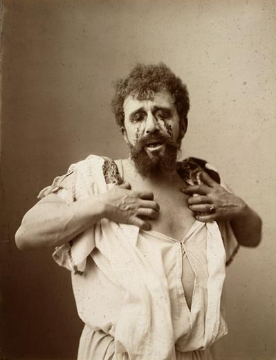 Albert Greine, 1896), Hollandalı aktör Louis Bouwmeester, Sofokles'in dramında kör Oidipus rolünde.