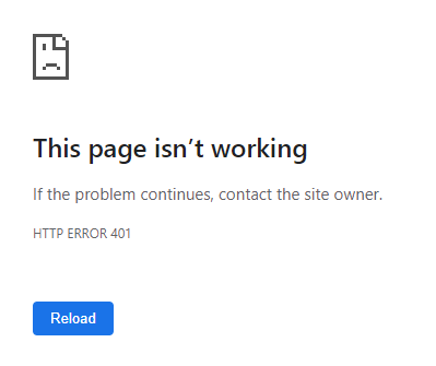 HTTP ERROR 401 Image