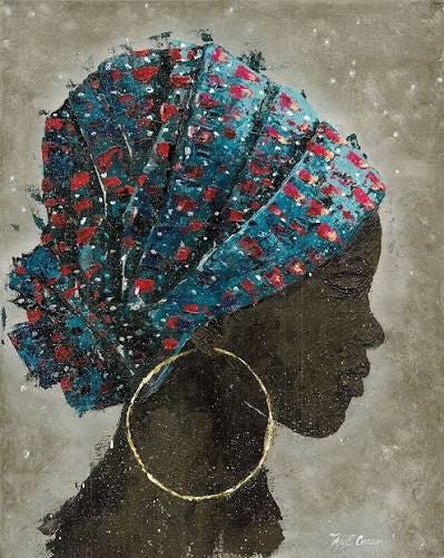 Profile of a Woman I (gold hoop) by Cusson, Marie-Elaine