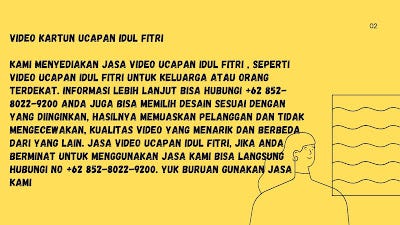 BERKUALITAS!! +62 852–8022–9200 | Video Kartun Ucapan Idul Fitri