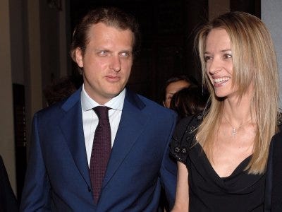 Delphine Arnault Gancia, her husband Alessandro Gancia and mother