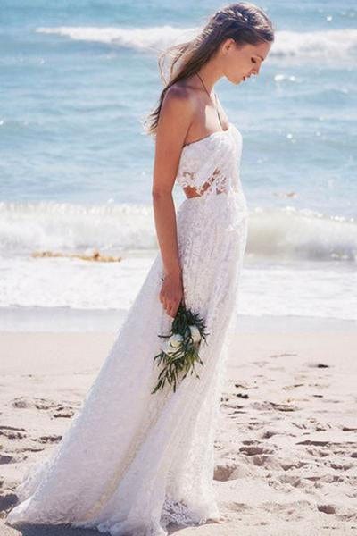 The Timeless Elegance of White Beach Wedding Dresses | by Promfast | Medium