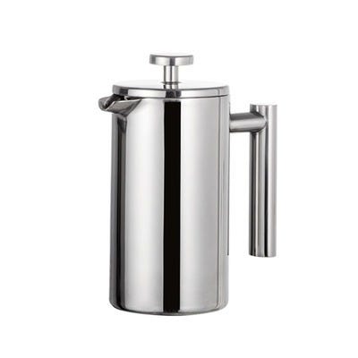 Coffee pot 304 stainless steel French press double-layer hand-pour straight handle coffee brewing…