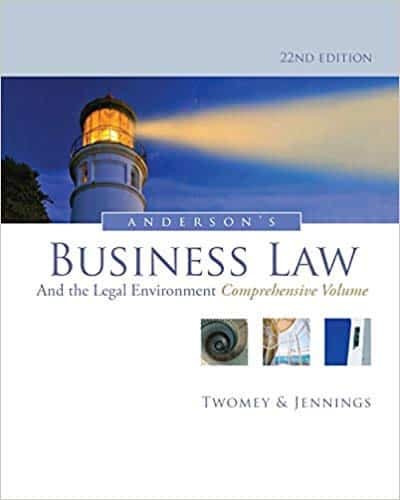 Anderson's Business Law 23rd Edition Ebook Anderson’s Business Law and the Legal Environment (22nd Edition) — PDF