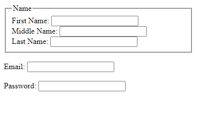 fieldset example