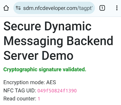 Demystify the Secure Dynamic Message with NTAG 424 DNA NFC tags ...