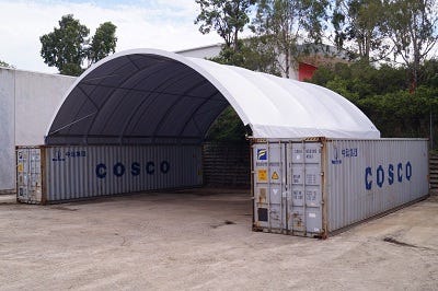 40ft Long Container Shelters - Container Domes & Shelters