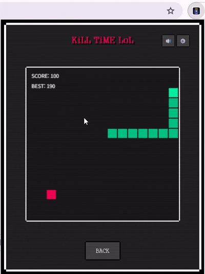 KILL TIME LOL ‘S Snake game