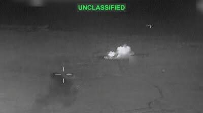 Released images of US strike on Iran.