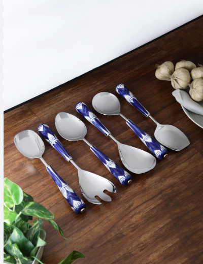 Stainless Steel Serving Spoon Long Handle Portion Control Dinner